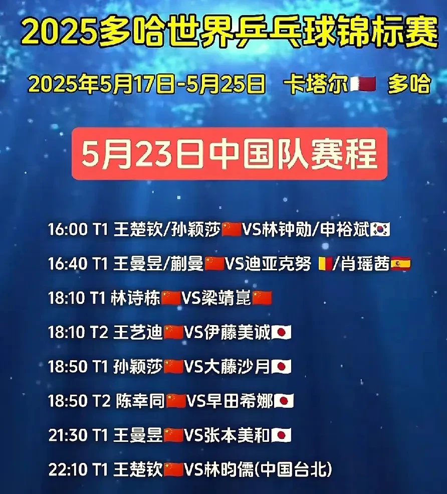 国乒迎来一场关键的排球对决